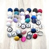 20 Pcs Satin Covered Metal Shank Buttons Cloth Buttons for
