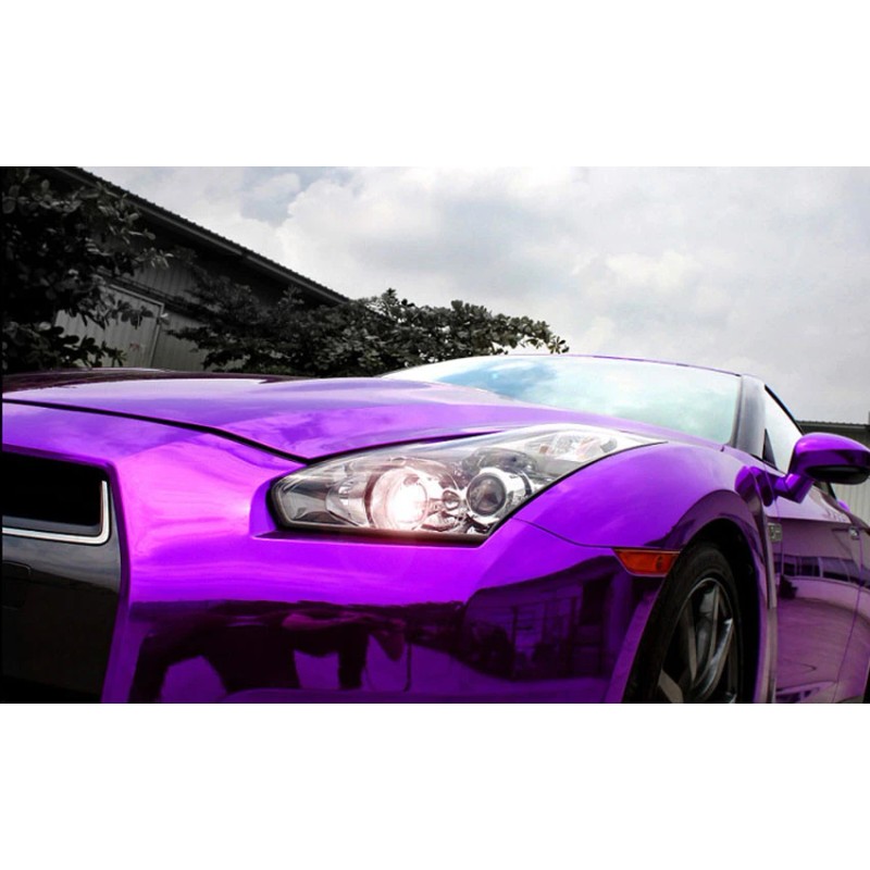 AUTOGOODY 36" x 60" Purple Chrome Mirror Vinyl Film Wrap