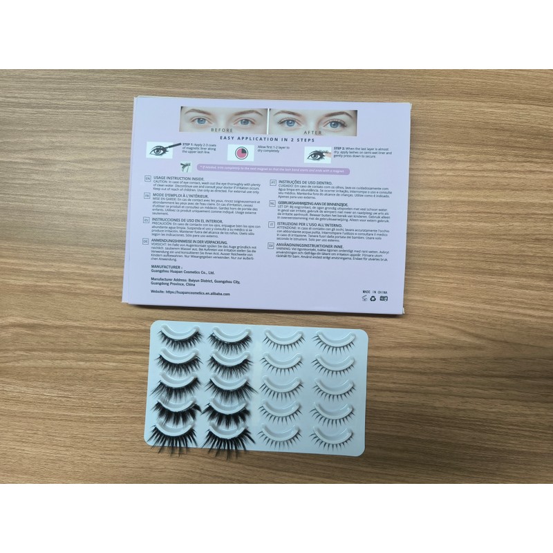 KRADAA MagneLash Pro Kit – 10-Pair Natural Magnetic Lashes with