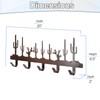 5 Star Super Deals Rustic Cactus Design Wall-Mounted Coat Rack