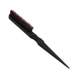 Slick Back Brush, Teasing Back Hairdressing Salon Brush, Long and Short Evening Makeup Tangle Comb (Black) (Black)