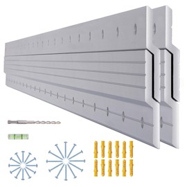 (41 inch) French Cleat Hanger Heavy Duty 500 Lbs Load, 2 Pairs Aluminum Z Clips French Cleats, Interlocking Wall Mount Bracket Hardware Kit for Mirrors, Picture, Shelf, Headboard, Art, Frames