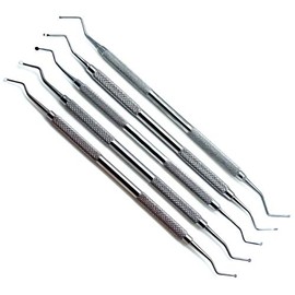 5 Pcs Dental Excavators 125/126, 127/128, 129/130, 815-a, 816-b Spoons 2.5mm, 2mm, 1.8mm, 1.4mm, 1.2mm Restorative Instruments