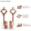 WooTeck 128GB HeartKey USB Flash Drive Metal Key Heart Data