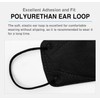 HAPPYDAY Premium KF94 Black Face Mask – Individually Packaged, Made