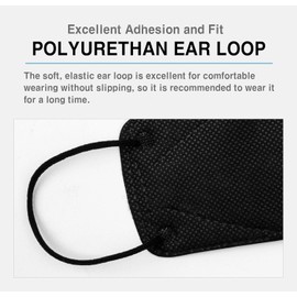 HAPPYDAY Premium KF94 Black Face Mask – Individually Packaged, Made in Korea (Large, 25 Pack)