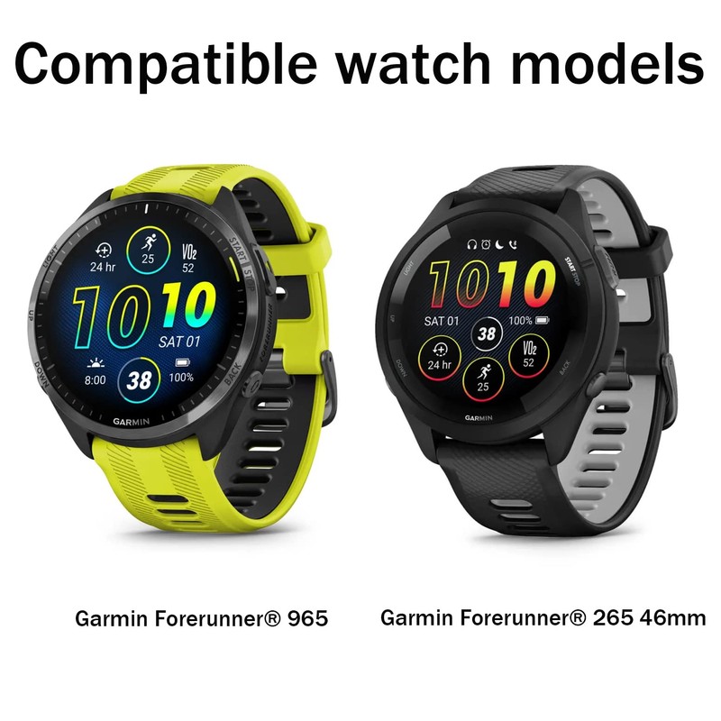 Sahouden Compatible for Forerunner 265 Band, Stretch Elastics Nylon Adjustable