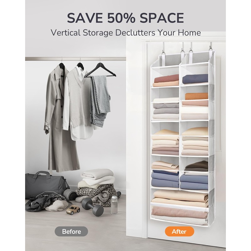 ULG Over the Door Organizer, 5-Tier Extra Large Hanging Storage