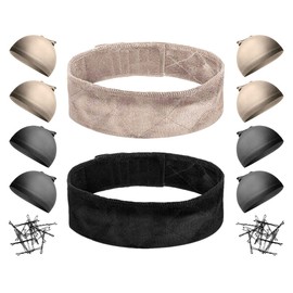 Wig Aisle (Wk054-WC - 2 Wig Grip, 4 Wig Caps, Bobby Pins, Wig Cap) - Wig Accessory Bundle in WK-BLACK_LITE