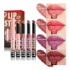 Labial Para Mujer Velvet Waterproof Duradero Set De 4 Nu