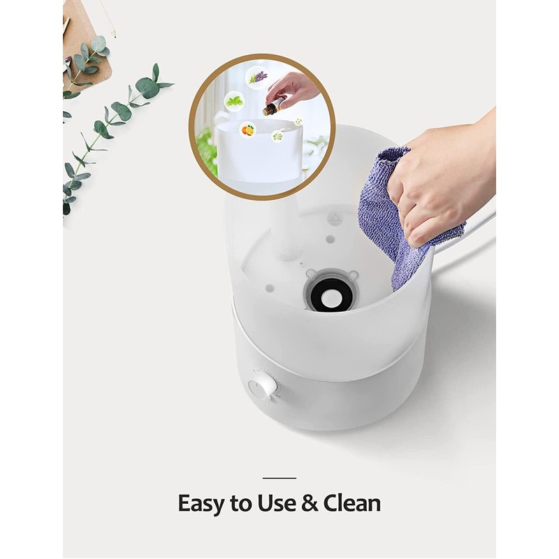 homasy 2in1 Humidifiers for Bedroom 2.5L Cool Mist Humidifier &Diffuser