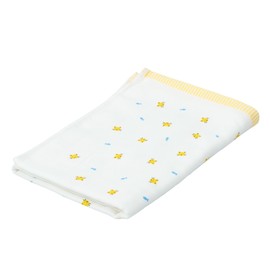 Nishikawa TT19002005 Bath Towel, 23.6 x 47.2 inches (60 x 120 cm), Washable, Gauze & Pile, Thin, Quick Drying, Lightweight, Senshu, Retro Animal Pattern, Cat, Made in Japan, Yellow