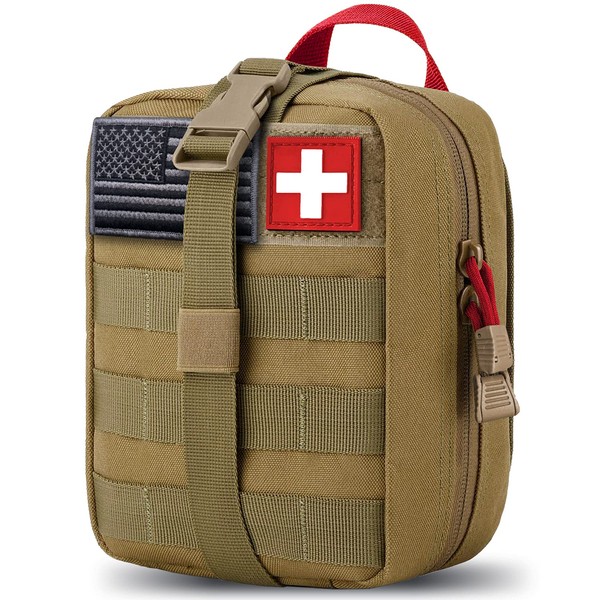 MEQI Medical Molle - Bolsa táctica EMT de primeros auxilios IFAK Rip-Away para camping, caza, senderismo, hogar, coche y aventuras