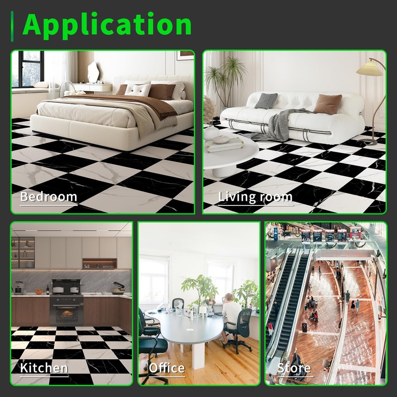 LONGKING 30-Pack 12×12in Vinyl Flooring Tiles - Effortless Peel and