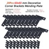 Joyangy 20pcs T Flat Shape Braces Corner Bracket, 60x60 mm
