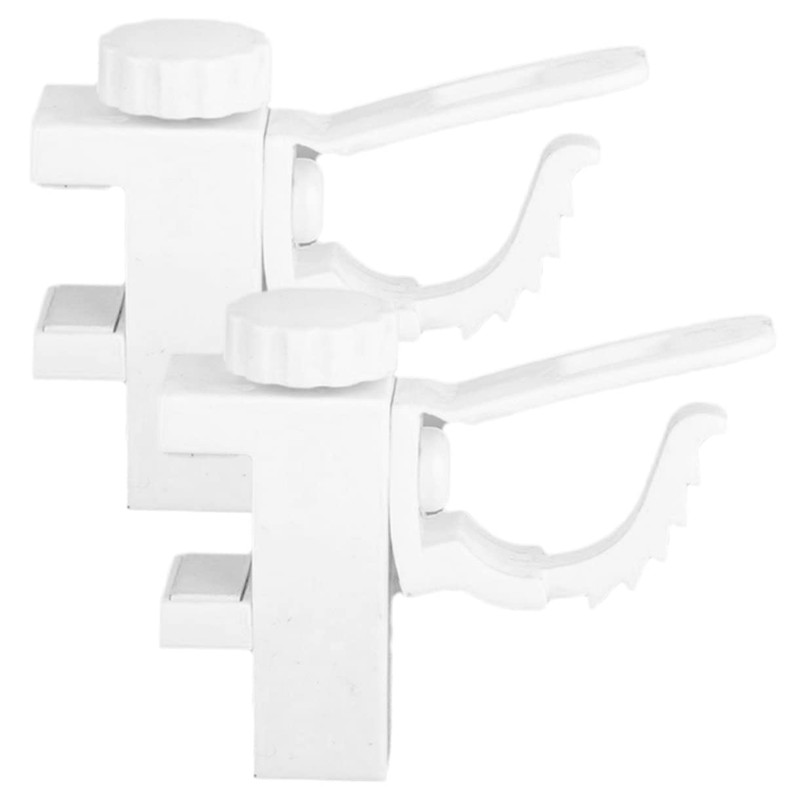 STOBAZA 4 Pcs Curtain Rod Brackets White No Drill Easy