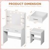 YESHOMY Vanity Desk with Mirror, Makeup Table with 2 Large
