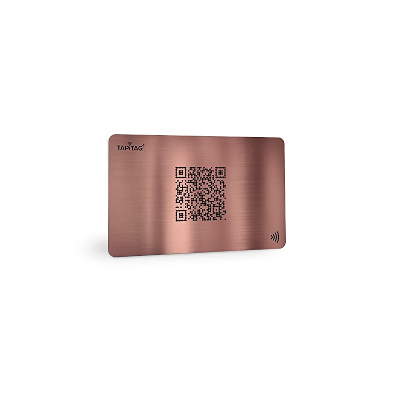 TAPiTAG Digital Business Card Metal NFC Tag + QR (Rose-Gold)