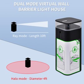 TZRONG 1-Pack Dual Mode Virtual Wall Barrier Light House Compatible for iRobot Roomba 600 800 900 I/S/E Series e5 e6 i1 i1+ i3 i3+ i4 i7 i8, All Plus Versions S9,5150, e5120 e5152 Part Number 4636429
