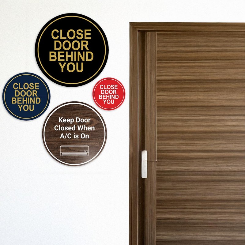Signs ByLITA Circle Keep Door Closed When A/C is On
