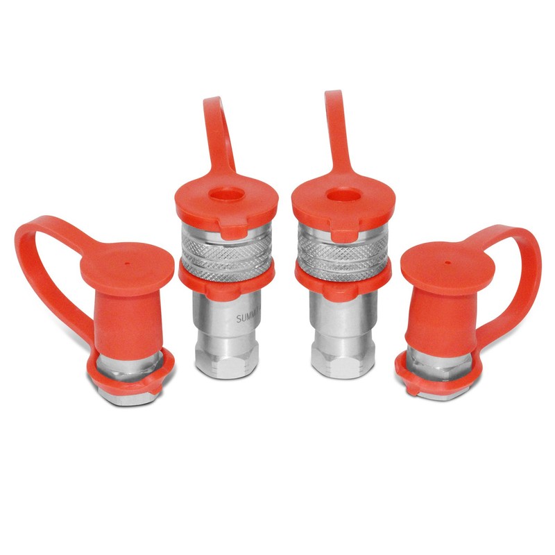 1/4” Ag ISO 5675 Hydraulic Quick Connect Couplers, 3/8" SAE