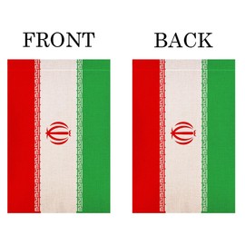 Iran Iranians Garden Flag,Garden Decoration Flag,Indoor and Outdoor Flags,Celebration Parade Flags,Anniversary Celebration, Country Day, Linen Fabric,Double-Sided.