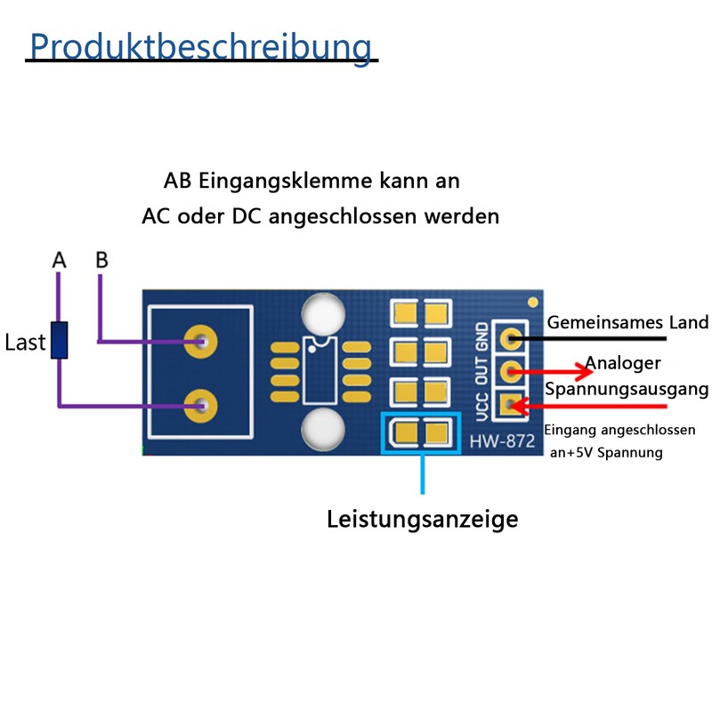 ACS712 Current Sensor 20A Amp Current Sensor Range Module Hall