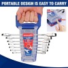 WORKPRO Ratcheting Combination Wrench Sets 7PCS Metric 8mm-17mm w/Organizer Rack