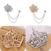 QPHYFXF Gifts for Husband: Retro Crown Lapel Pin with Long