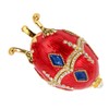 Egg Shaped Trinket Boxes Rhinestones Inlay Exquisite Jewelry Trinket Boxes