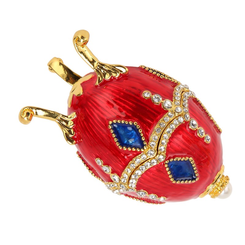 Egg Shaped Trinket Boxes Rhinestones Inlay Exquisite Jewelry Trinket Boxes