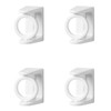 4Pcs Curtain Rod Holder with Swivel Ring Shower Rod Tension
