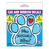 Imagine This D1953 Car and Rescue Decal (Blue "Who Rescued