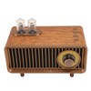 Mini Wooden FM Stereo Sound Radio Vintage Imitation Wood Grain