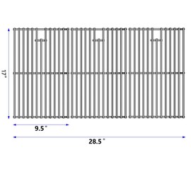 KIKIBRO 17/17.5/19.5 Inch Stainless Steel Grill Grates for Charbroil 463242716 Tru Infrared, for Charbroil Commercial 463242715 463276016 463257520 463263924, for Lowe's 606682 Nexgrill 720-0882A