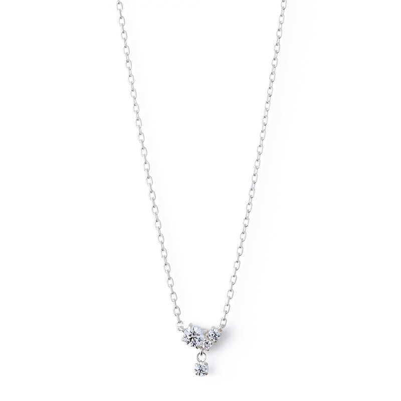 The Kiss BD-SN5002 Silver Necklace, Birthstone, Simple, Women's, Gift Wrapping,