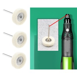 VGOL 30PCS 1 Inch Wool Felt Polishing Discs With Shank Rotary Tool Wheels Buffing Pads Grinder Wheel Brushes for Metal Plastic Surface