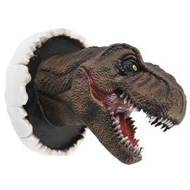 SYFUNLV Wall Hanging Dinosaur, 3D Dinosaur Wall Sculpture, 22 x 14 x 16 cm, Lifelike Wall Burst Dinosaur Bust Hanging Prop, for Wall Hanging Ornament Decoration