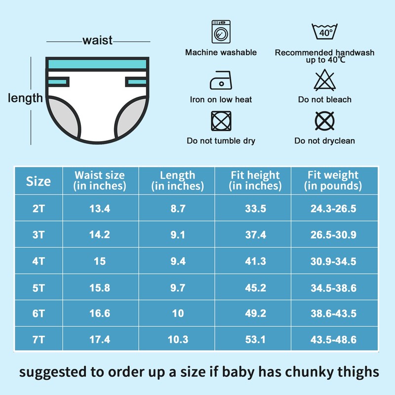MooMoo Baby Potty Training Underwear for Boys Absorbent Cotton Training