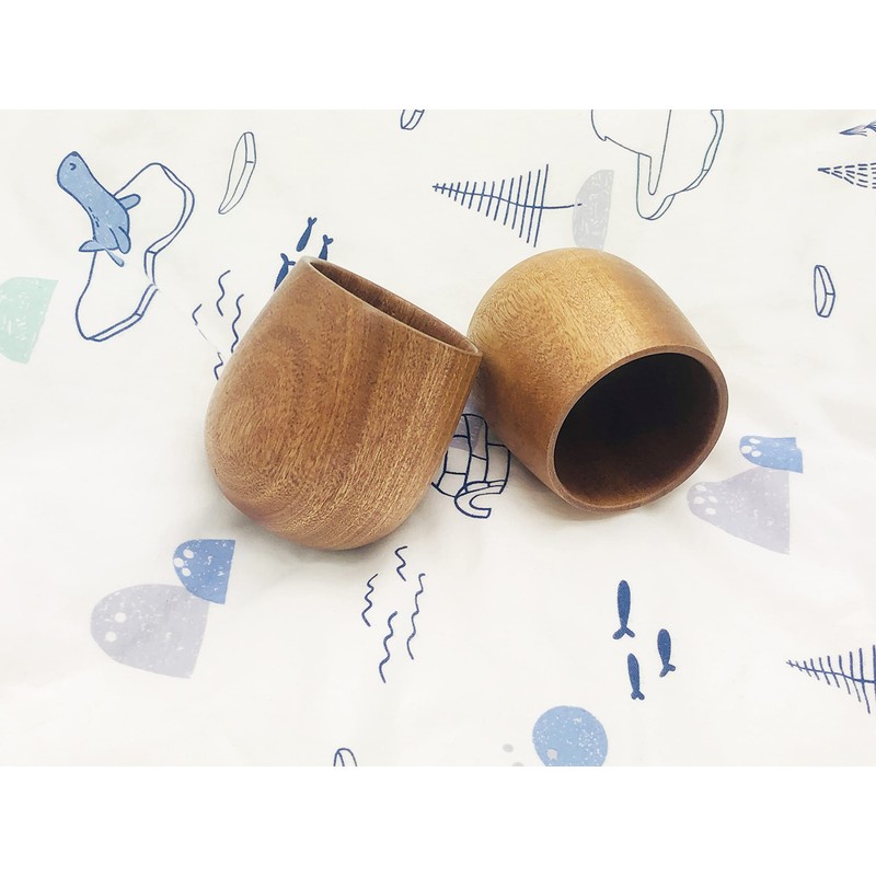 HomeImpel 4 Pack Wooden Coffee Cups Tea Cups, 4oz, 120ml,