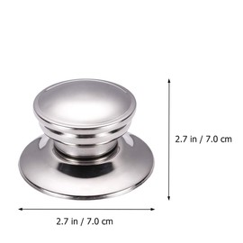 HEMOTON Set of 4 Pot Knobs, Heat-Resistant Pot Lid Knob, Replacement Handle, Universal Handle for Pot Lid, Pan Lid, Cookware, Pot Lid Handle Made of Stainless Steel, Replacement Lid Knobs for Home