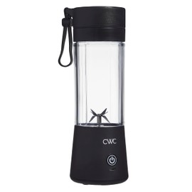 COOK WITH COLOR Mini Portable Blender - 250W Power, 12oz Capacity, Stainless Steel Blade, Wireless/USB Rechargeable, Jet Black