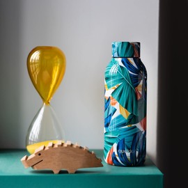 Quokka Thermal Stainless Steel Bottle, Solid, Color Jungle, 17.9 fl oz (510 ml), Color Jungle, 17.9 fl oz (510 ml)