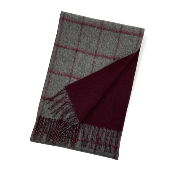 Vita Natur: Cashmere Blend Wool Reversible Scarf, 95% Wool, 5%