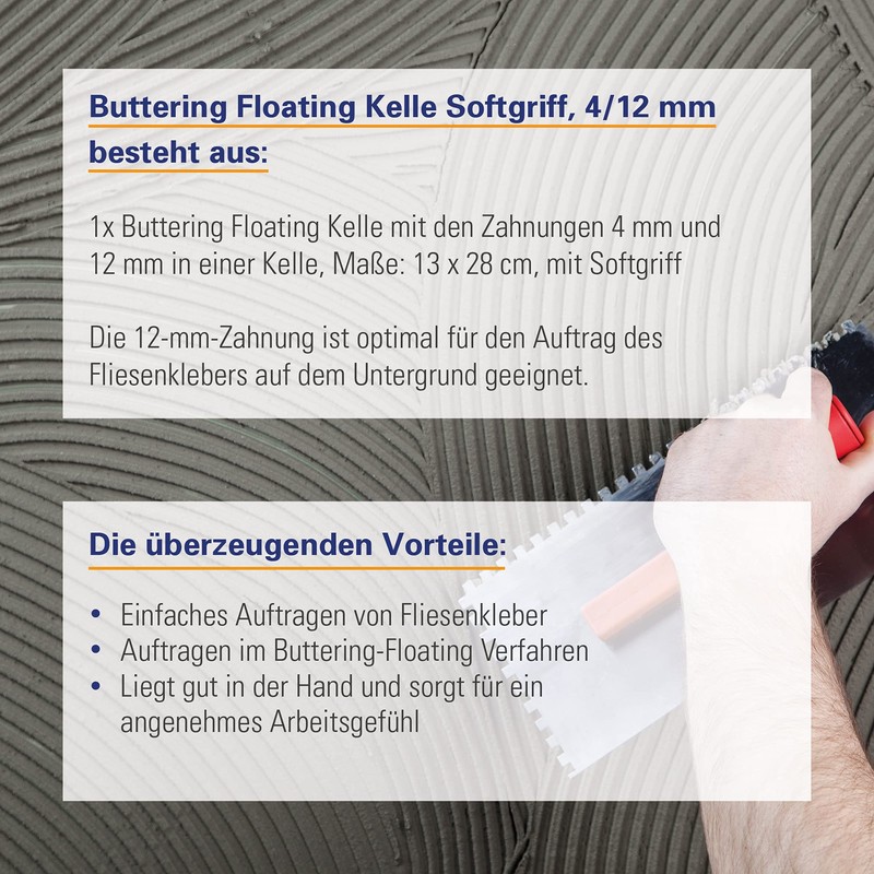 Karl Dahm Buttering Floating Trowel Blue I Tile Trowel with