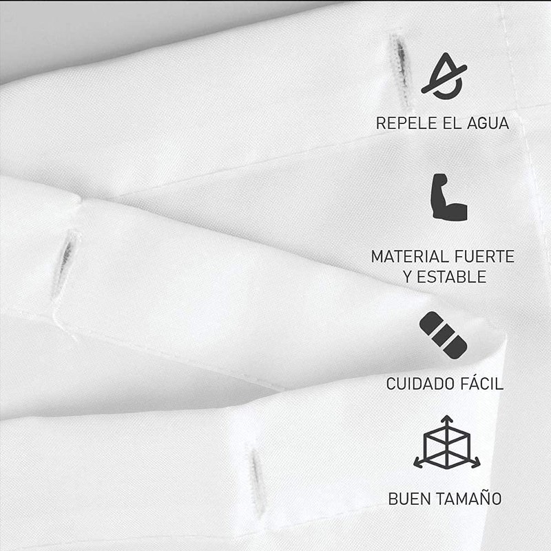 Mebix TRD Cortina de Baño 200x200cm Impermeable, Antimoho con 12