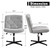 VECELO Criss Cross Armless Office Desk Chair No Wheels Comfy