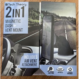 Tech Theory 2-IN-1 UNIVERSAL MAGNETIC 360 Rotation PHONE DASH + AIR VENT MOUNT