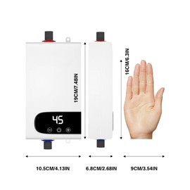 Tankless Water Heater Electric Under Sink, 3500W Portable Hot Water Heater with Digital Display, Instant On-Demand Heater for Kitchen/Bathroom, 110V Compact Design, Energy Saving & Adjustable 85-140℉