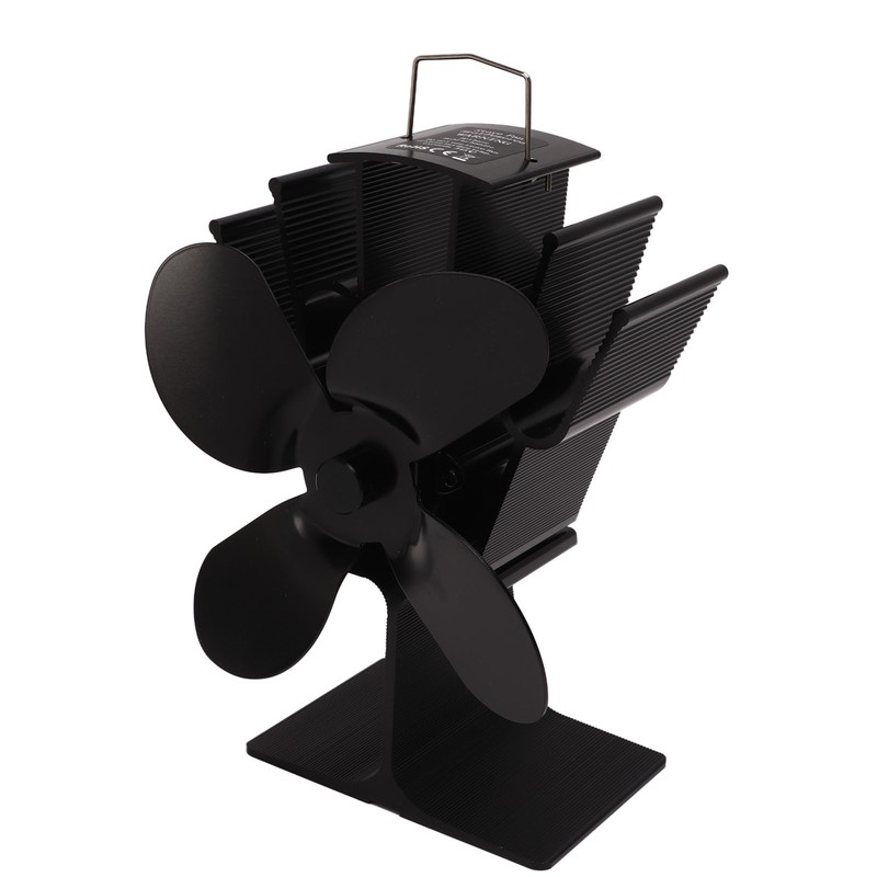 Heat Powered Fireplace Fan 4 Blades Aluminum Alloy Stove Fan